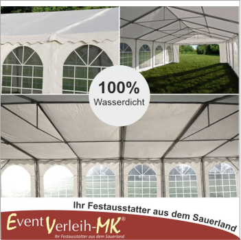 Festzelt 8x8m; weiß, feuersicher